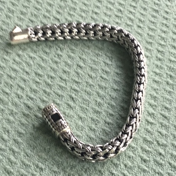 Gorgeous 925 Sterling Silver Woven Bracelet Heavy - Picture 3 of 13